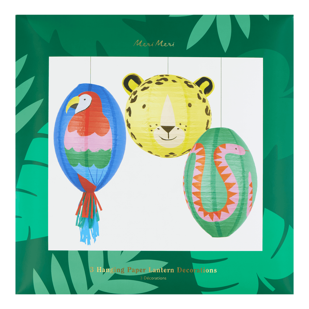 Jungle Jamboree Lantern Set (x3) – Lanterne Decorativa Giungla