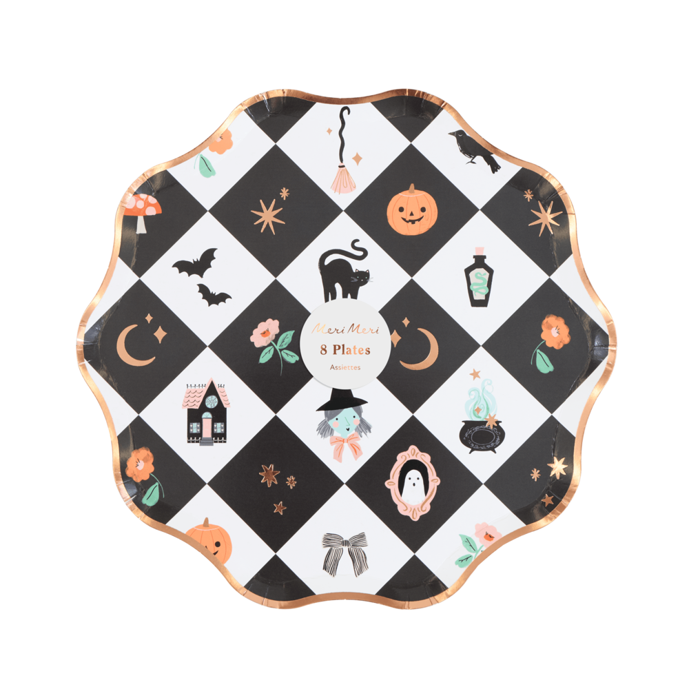 Piatti Piccoli Patchwork Halloween Meri Meri (8 pz)