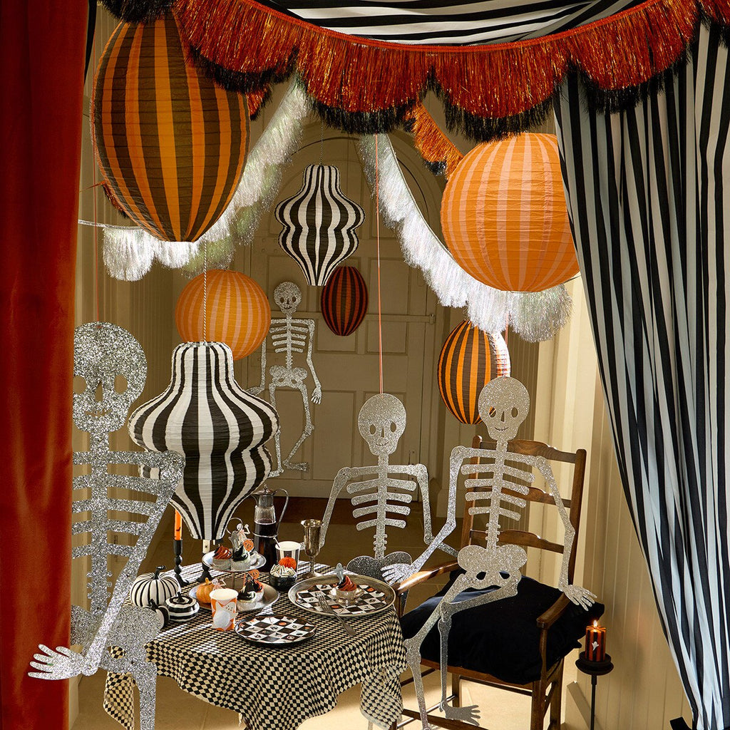 Lanternine a Righe Halloween Meri Meri (3 pz)