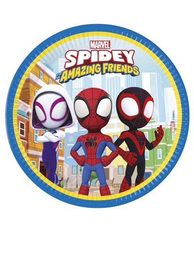 Piatti Spidey & Friends 23 cm - 8 pz