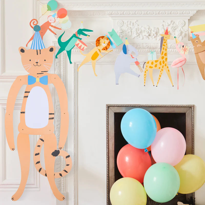 Decorazioni giganti Animal Parade Meri Meri – Set da 4 decorazioni sospese