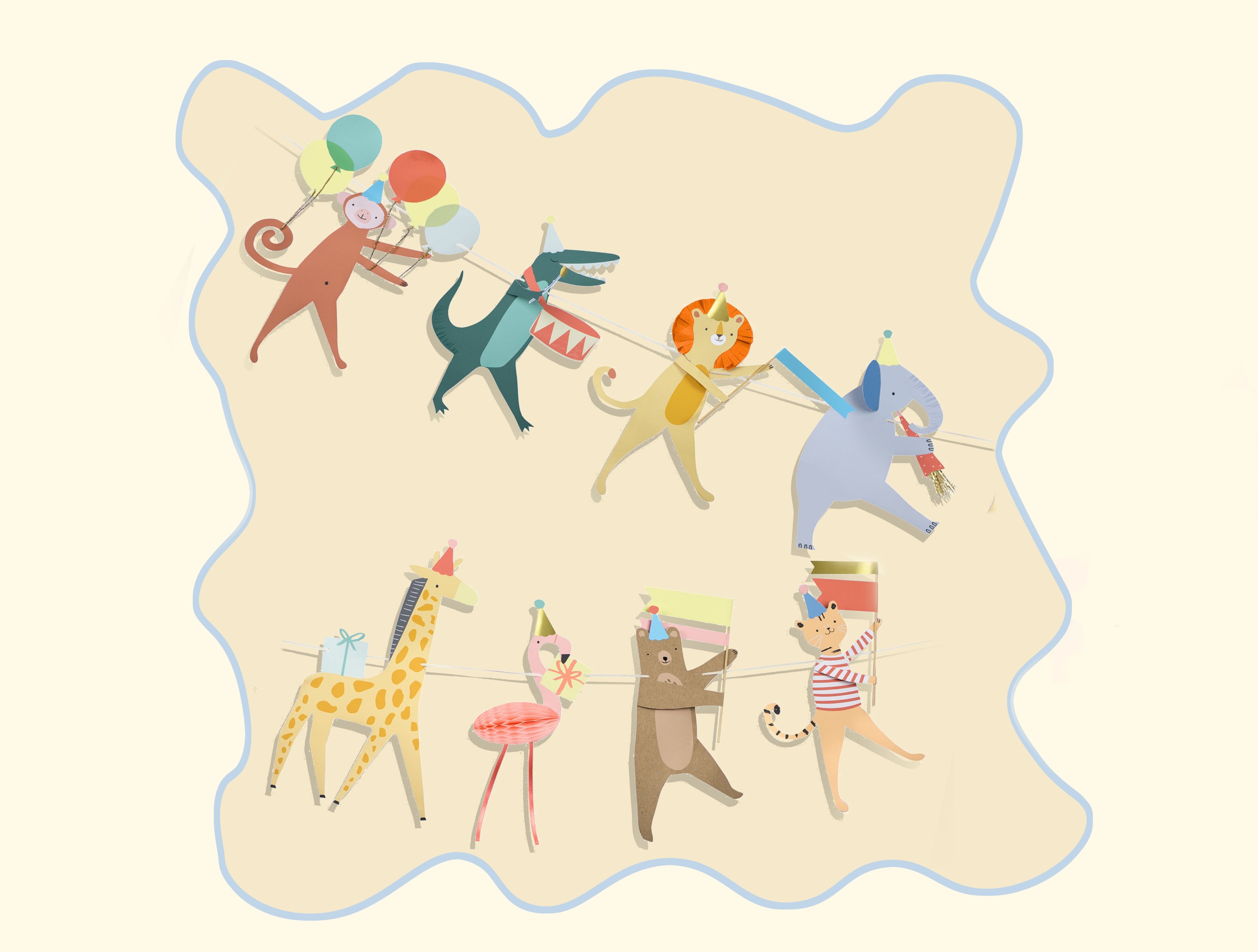 Ghirlanda Animal Parade Meri Meri – Decorazione compleanno bambini