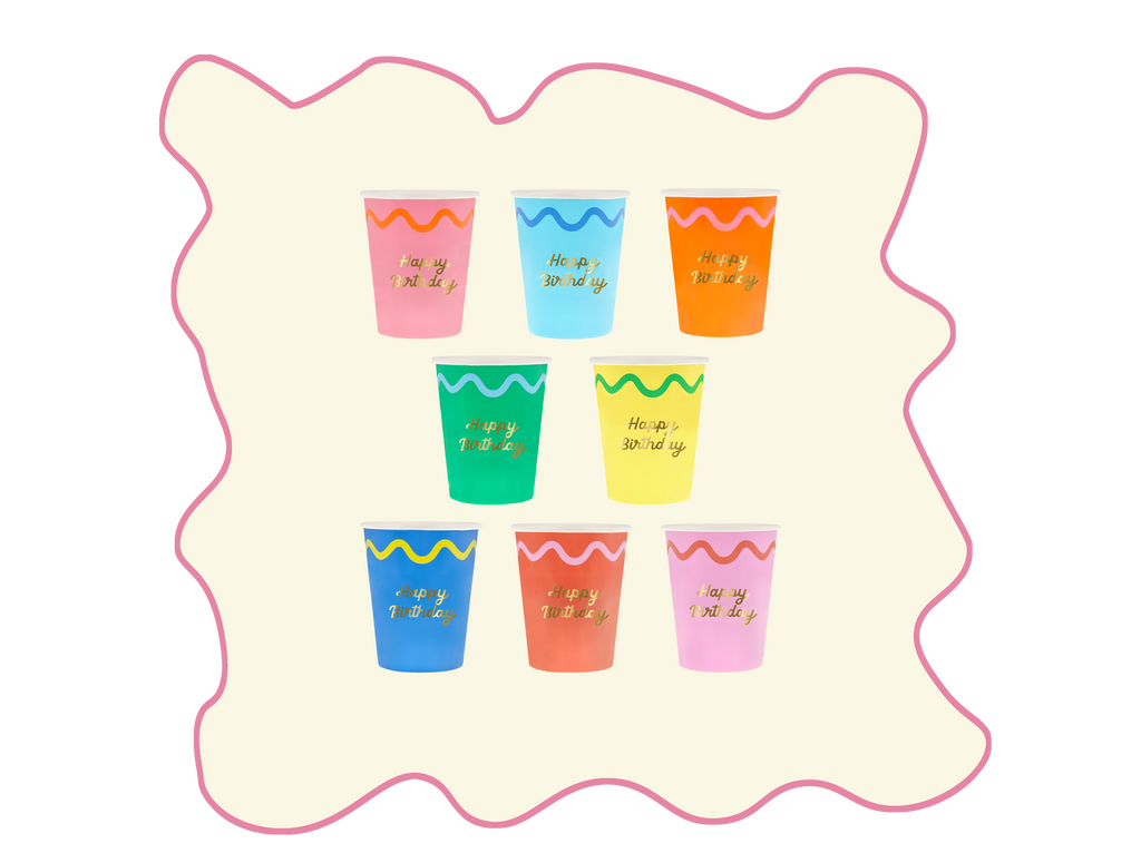 Bicchieri Color Pop Happy Birthday