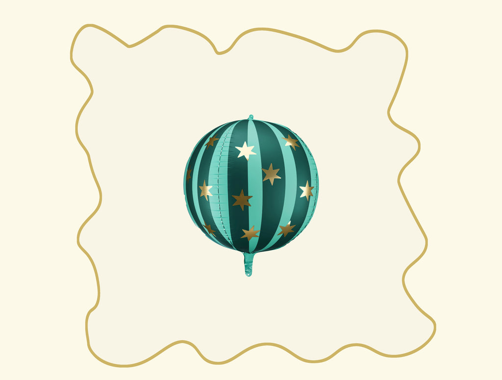Foil balloon Starry ball 50 cm Green
