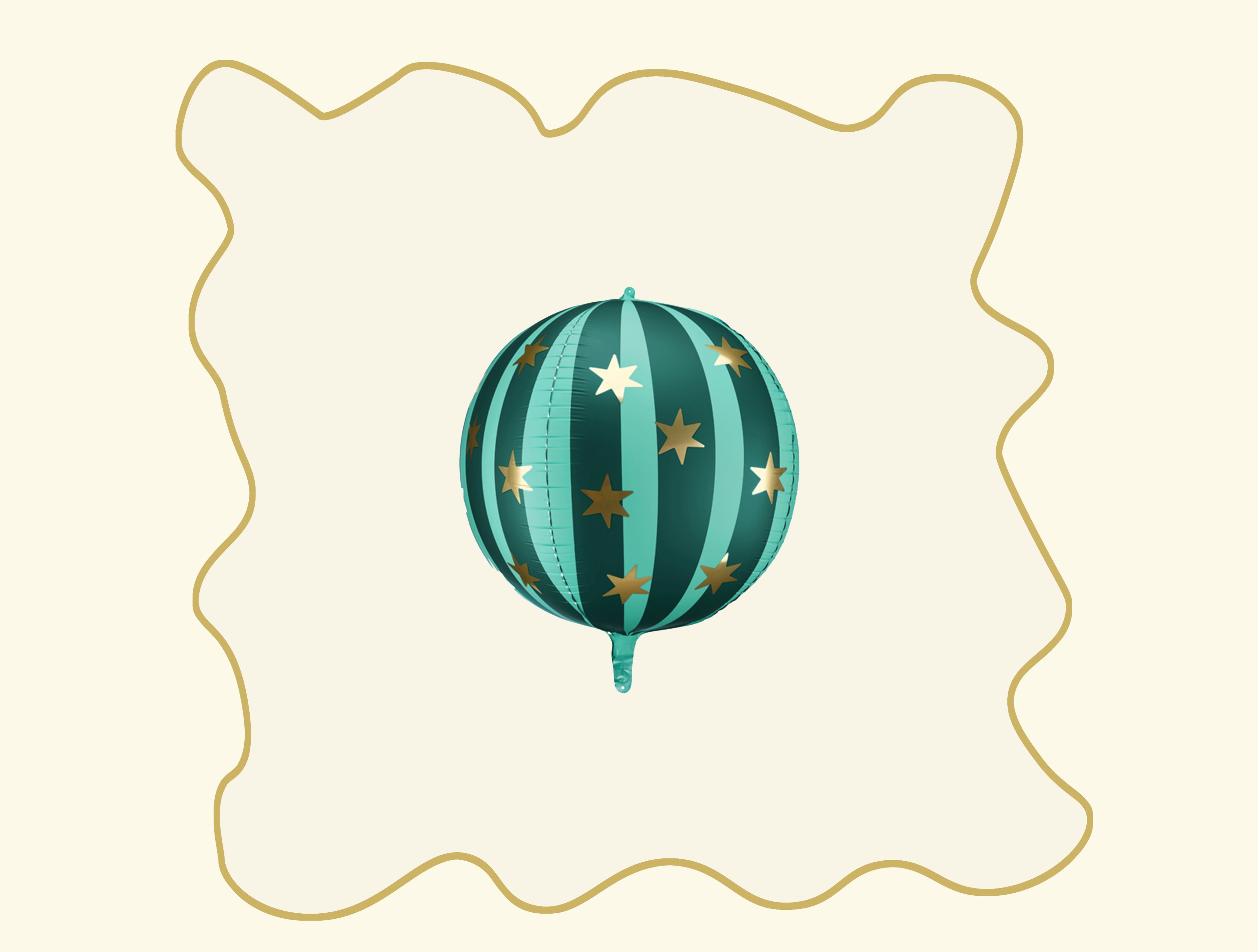 Foil balloon Starry ball 50 cm Green
