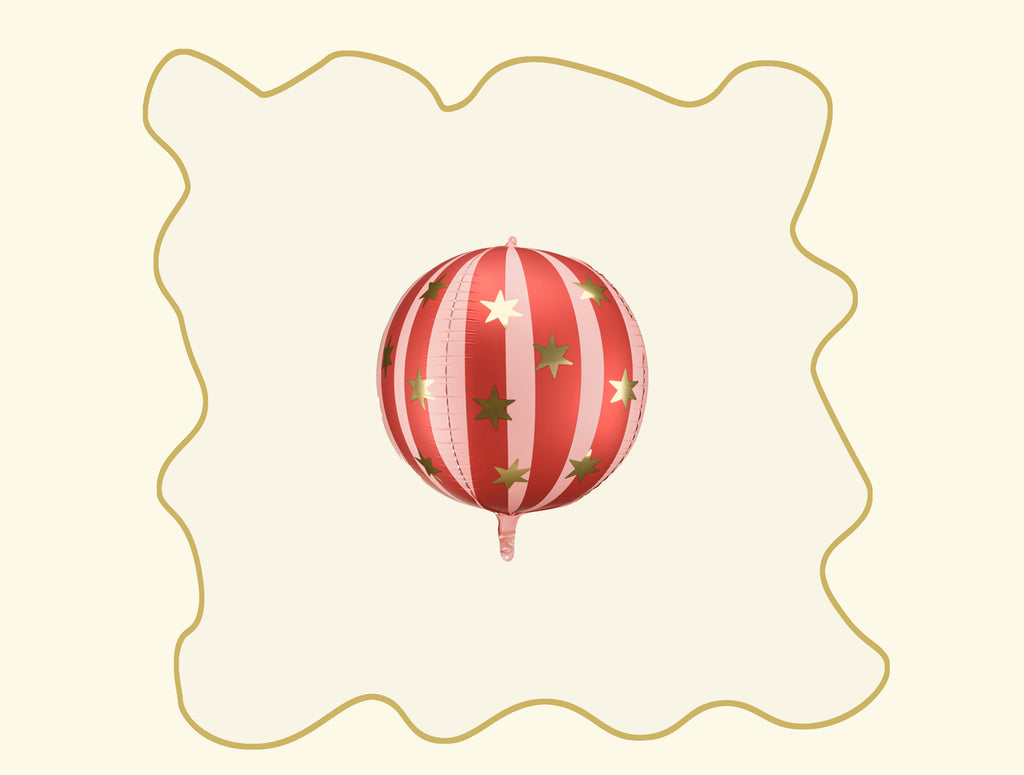 Foil balloon Starry ball 50 cm Red
