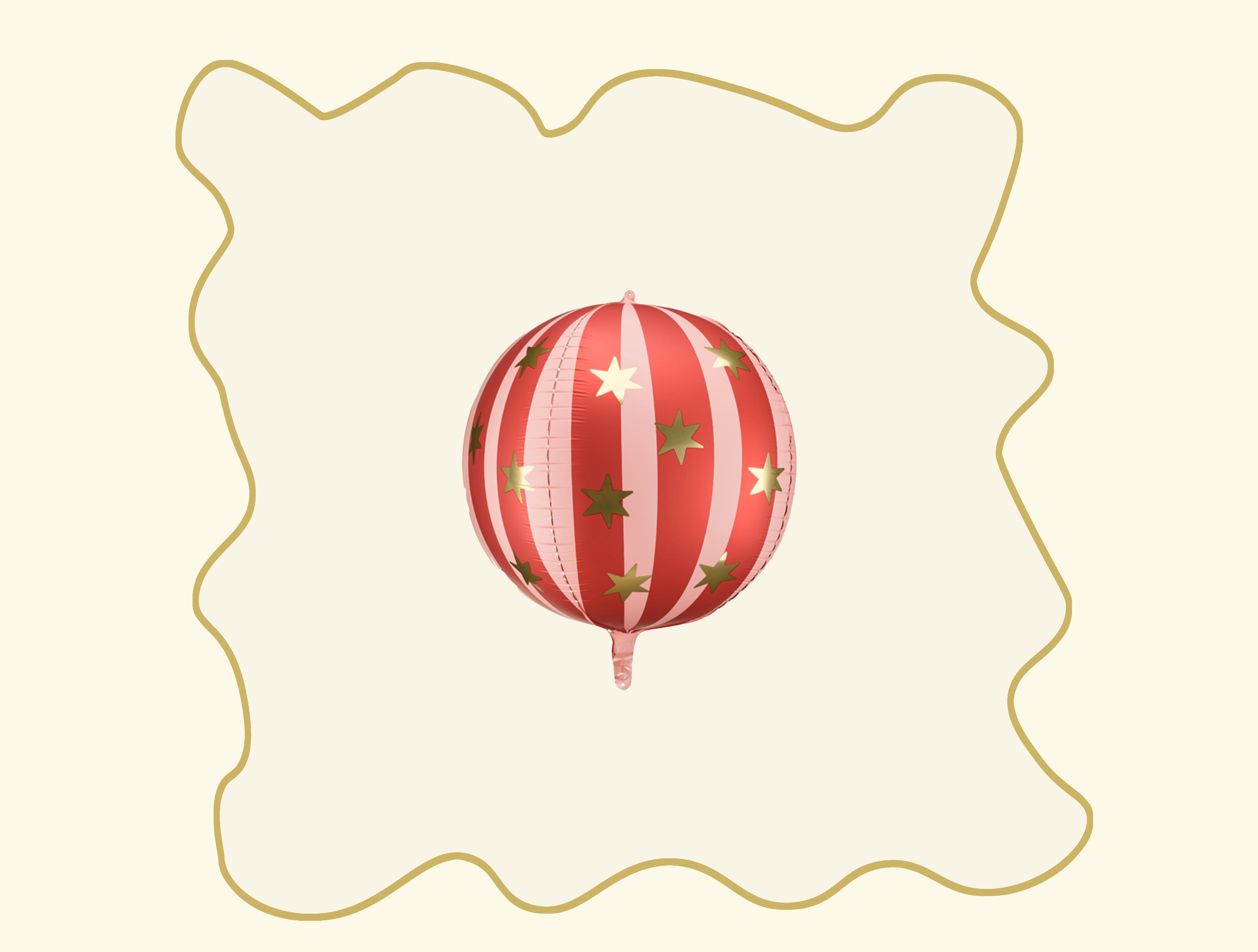 Foil balloon Starry ball 50 cm Red
