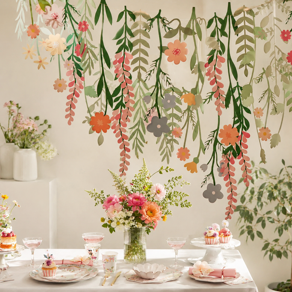 Floral Paper Backdrop – Decorazione floreale per feste
