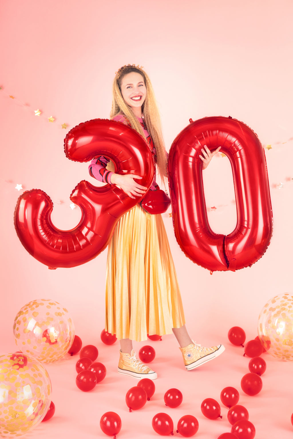 Palloncino foil Numero "86cm", Red