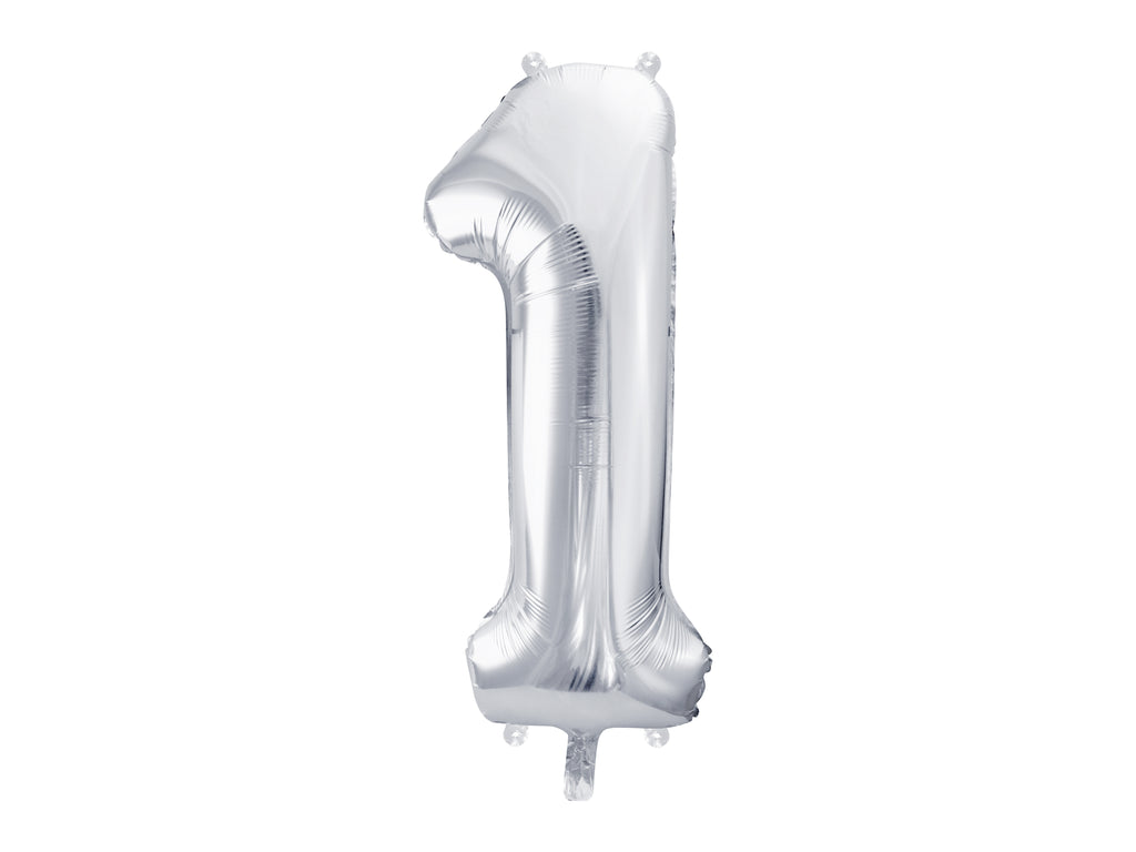 Palloncino foil Numero "86cm", Silver
