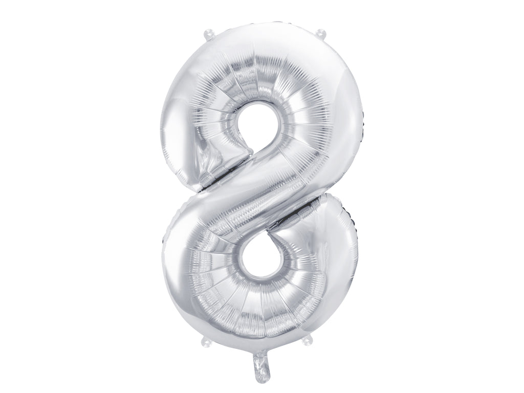 Palloncino foil Numero "86cm", Silver