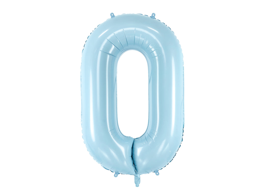 Palloncino foil Numero "86cm", Baby blue