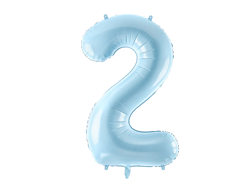 Palloncino foil Numero "86cm", Baby blue