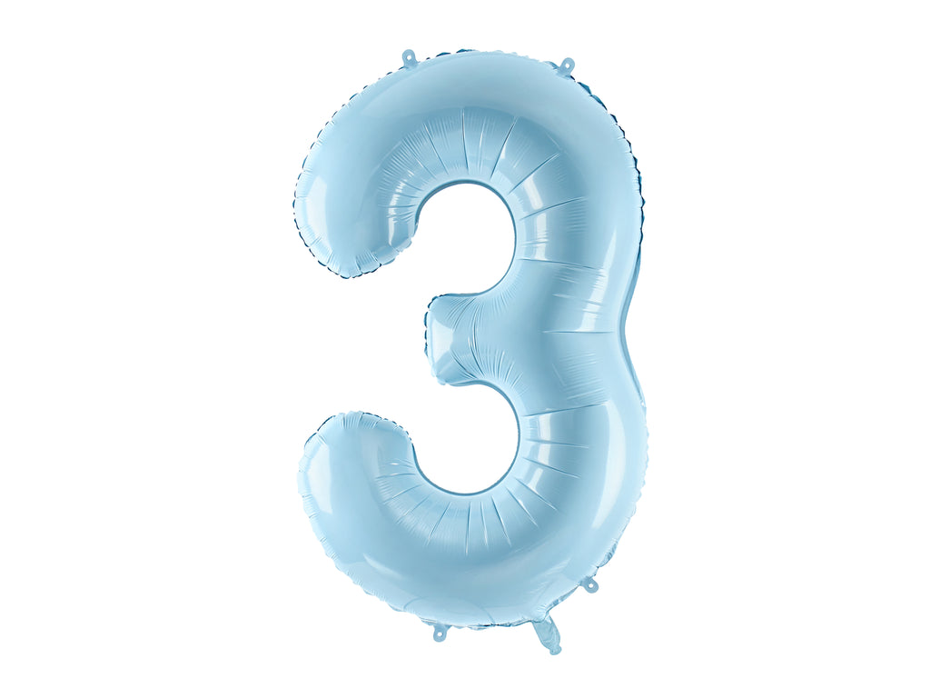 Palloncino foil Numero "86cm", Baby blue