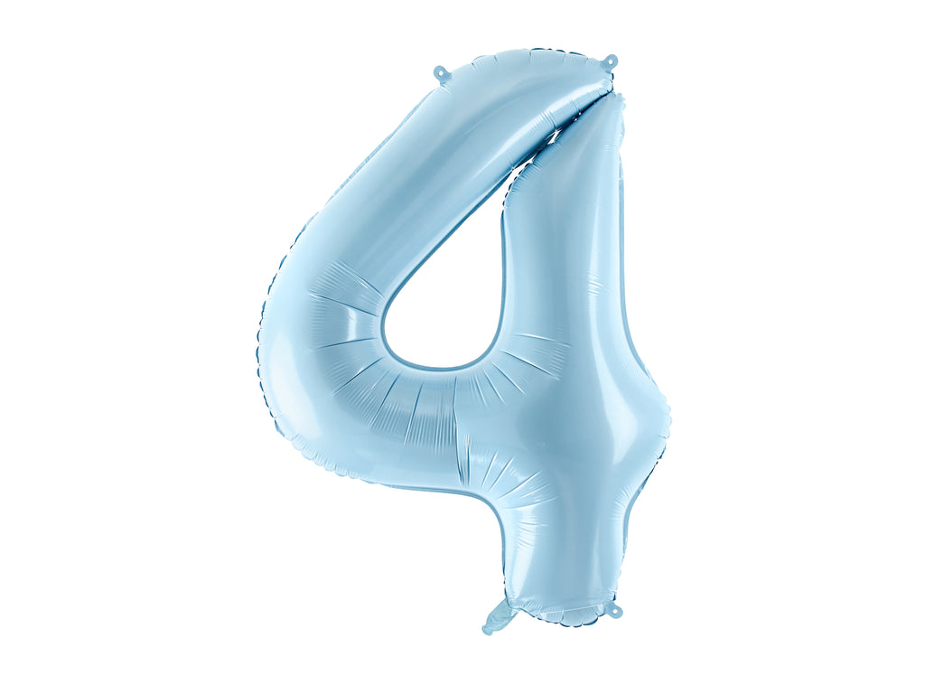 Palloncino foil Numero "86cm", Baby blue