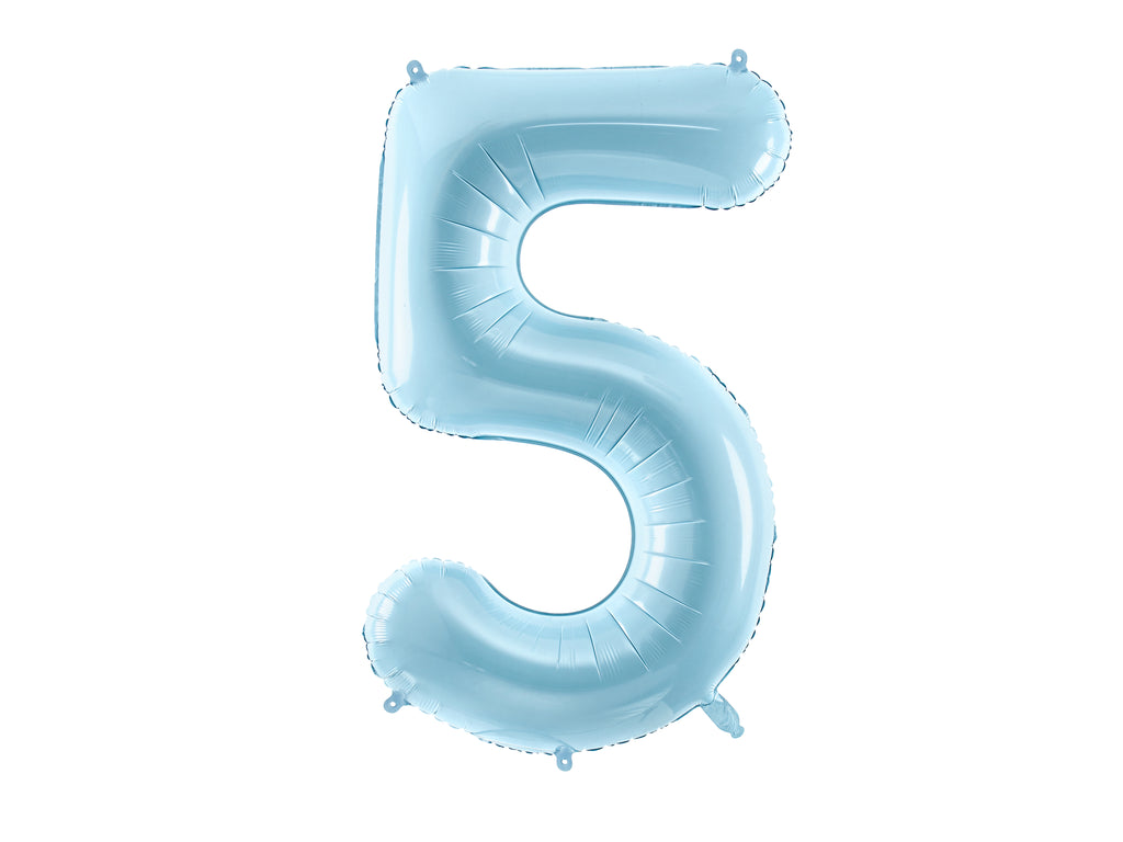 Palloncino foil Numero "86cm", Baby blue