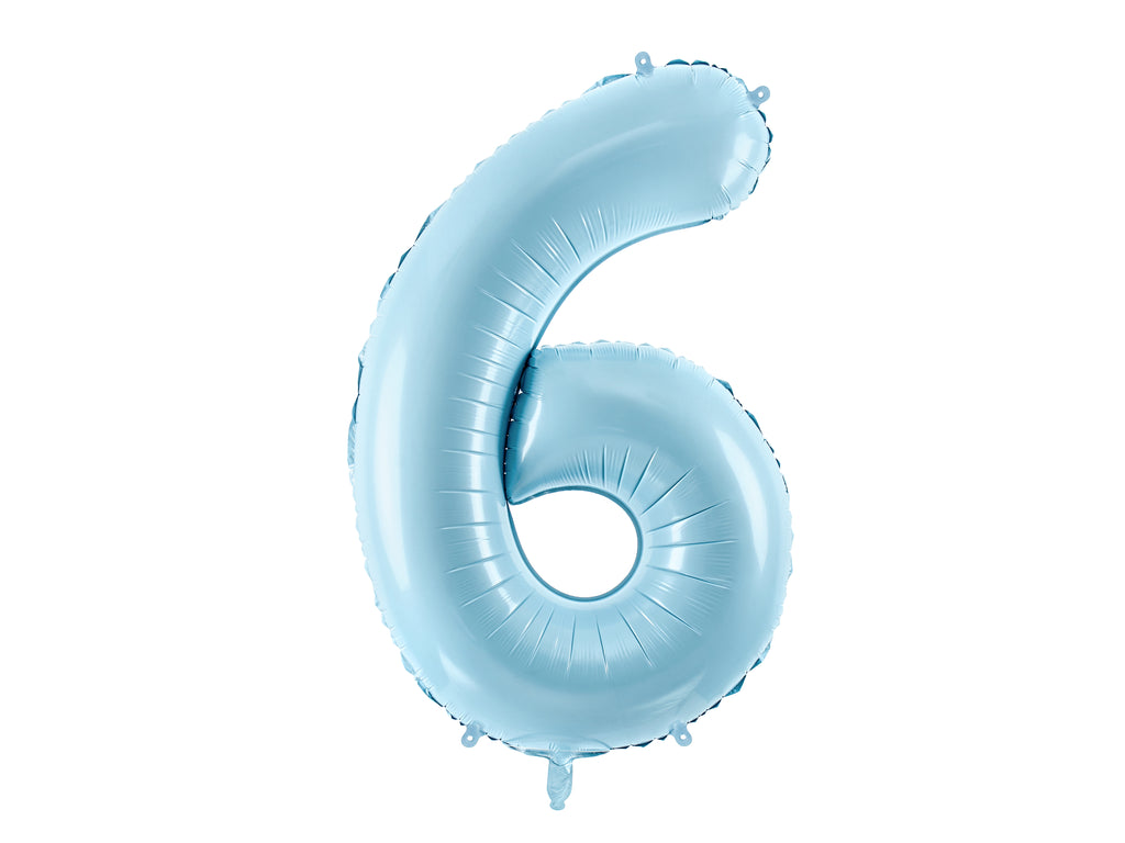 Palloncino foil Numero "86cm", Baby blue
