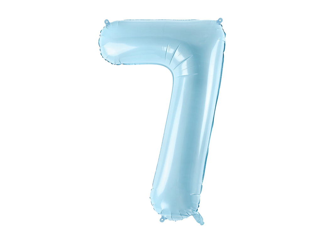Palloncino foil Numero "86cm", Baby blue