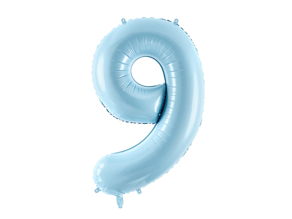 Palloncino foil Numero "86cm", Baby blue