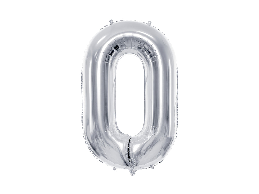 Palloncino foil Numero "72cm", Silver