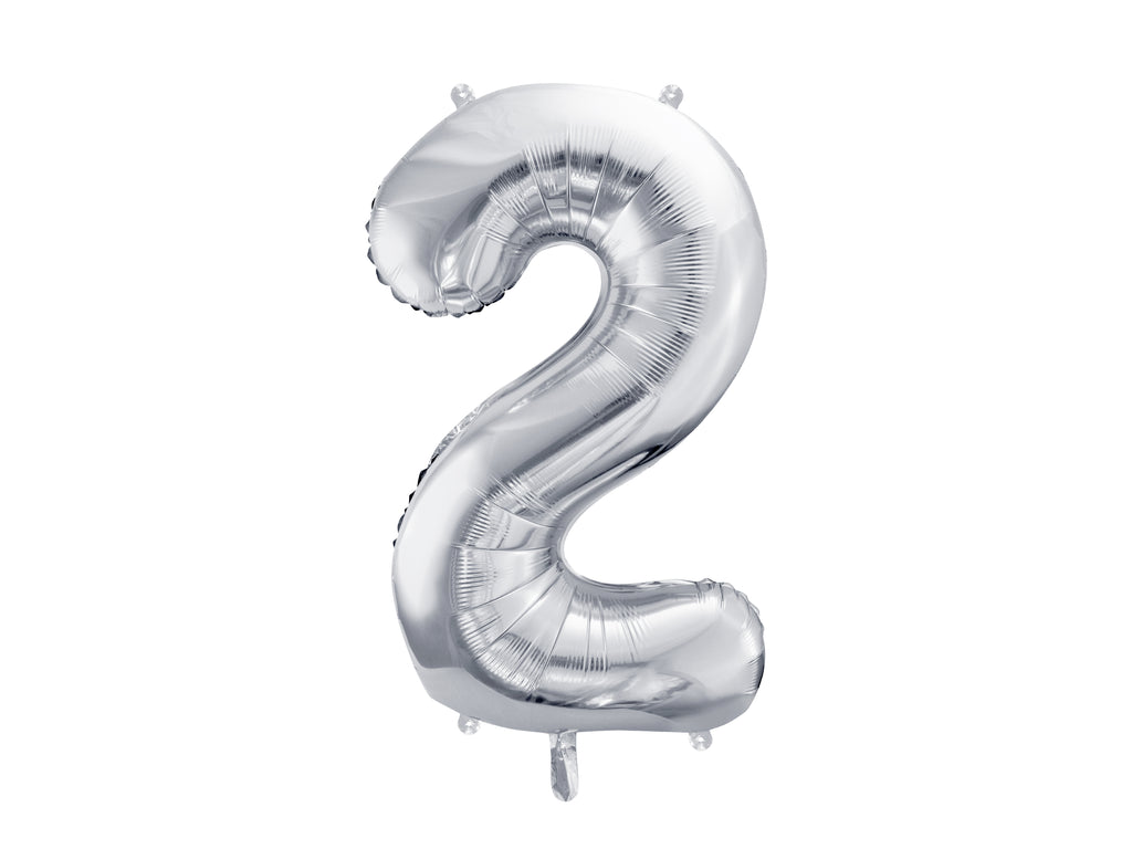 Palloncino foil Numero "72cm", Silver