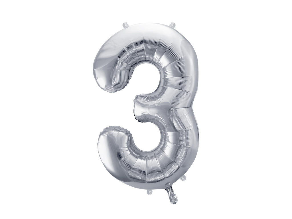 Palloncino foil Numero "72cm", Silver