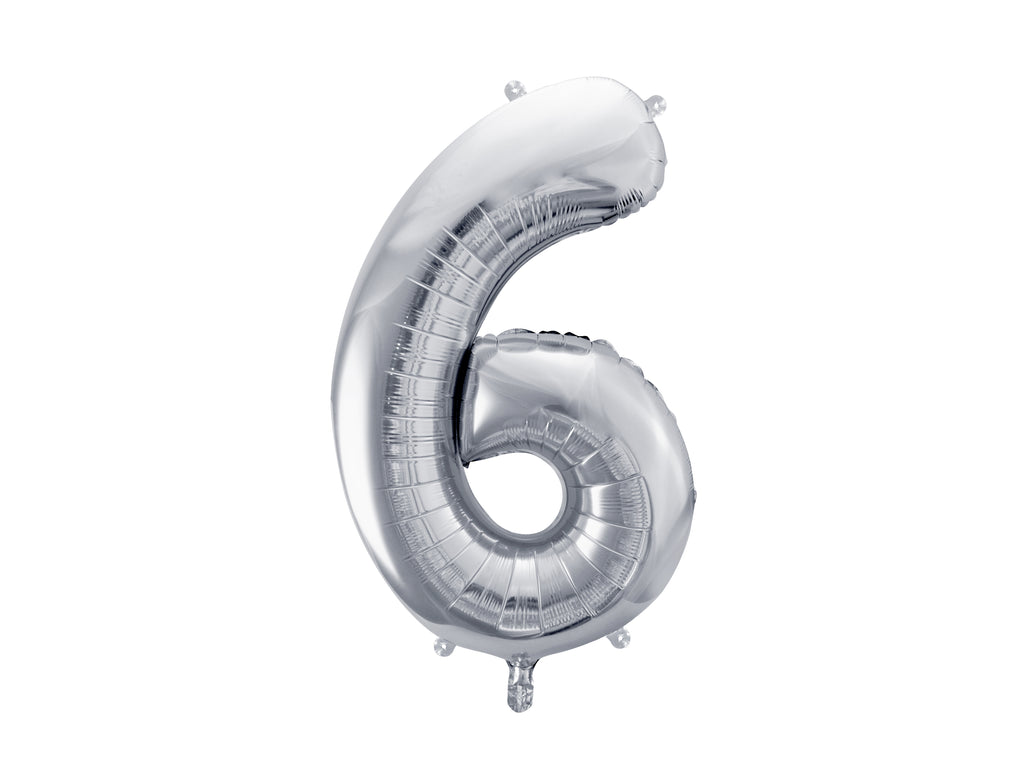 Palloncino foil Numero "72cm", Silver