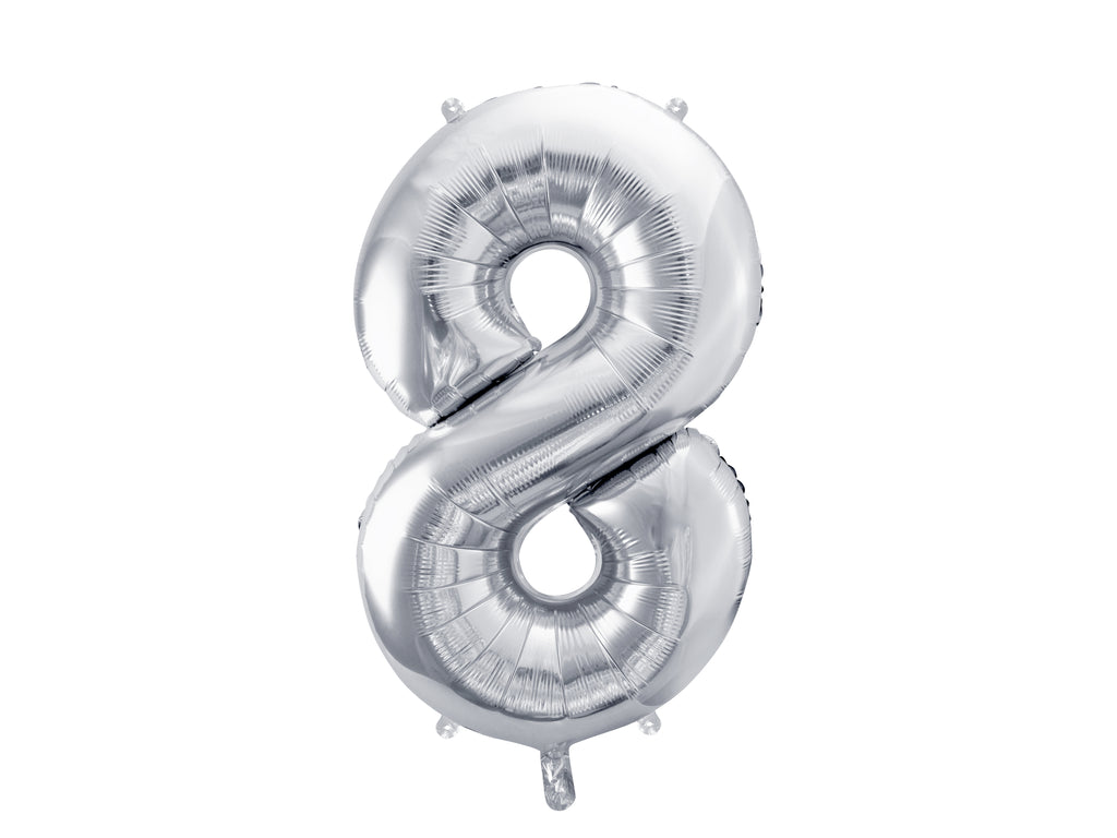 Palloncino foil Numero "72cm", Silver