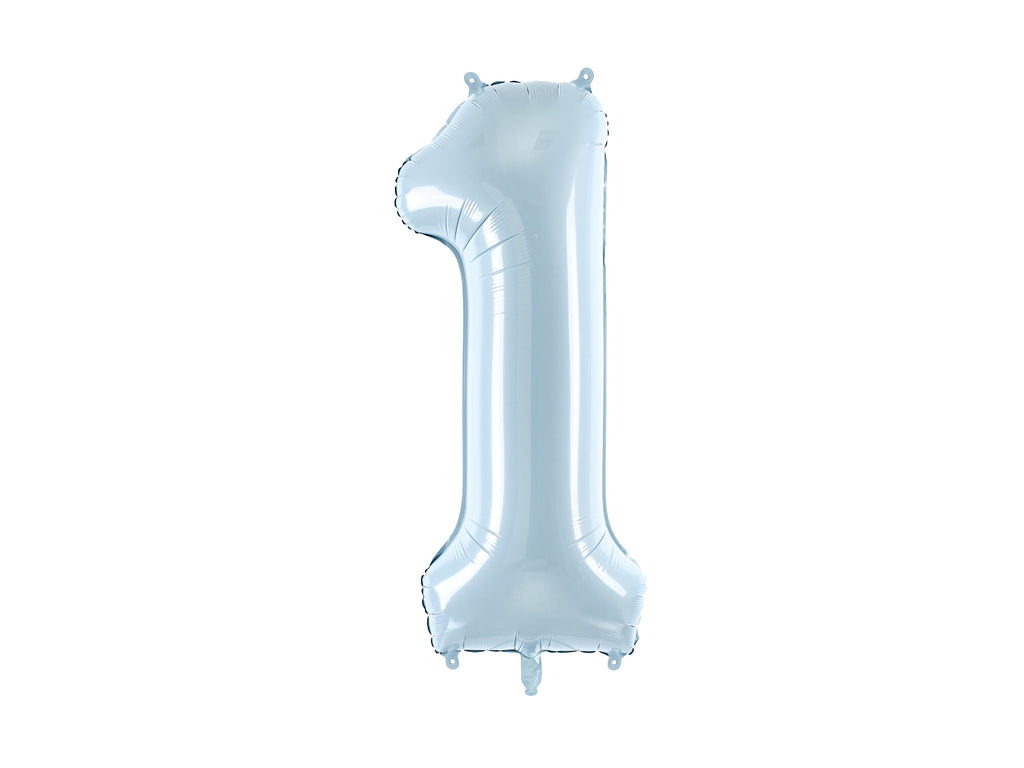 Palloncino foil Numero "72cm", Baby Blue