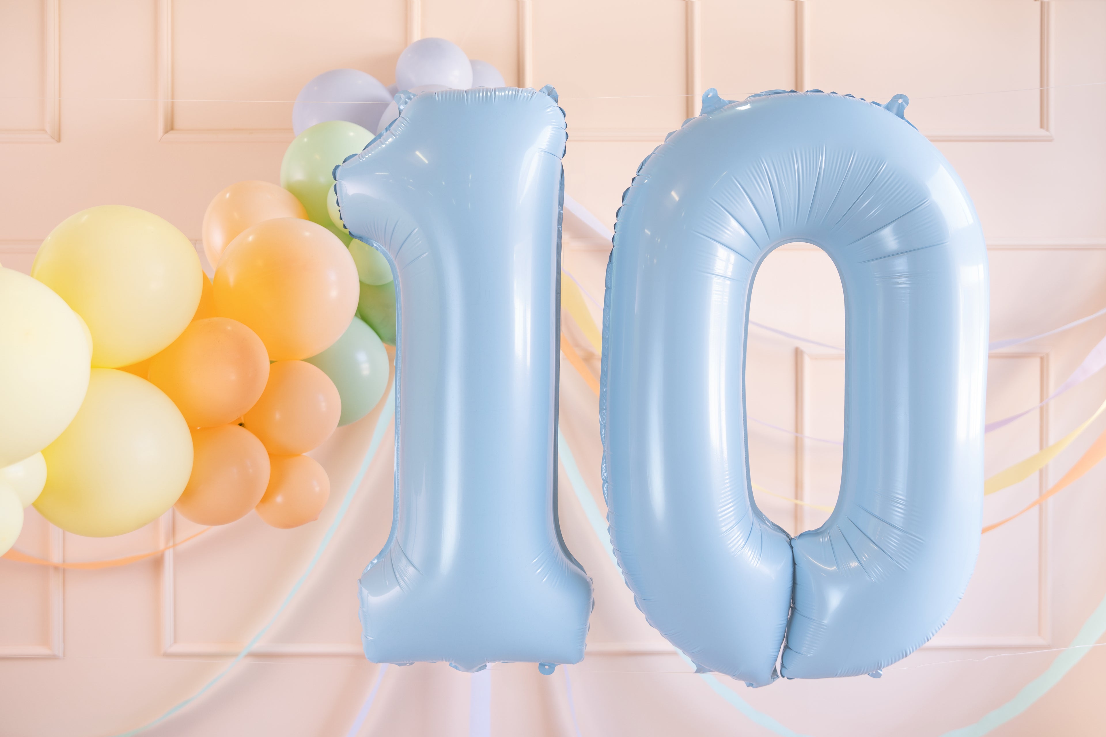 Palloncino foil Numero "72cm", Baby Blue
