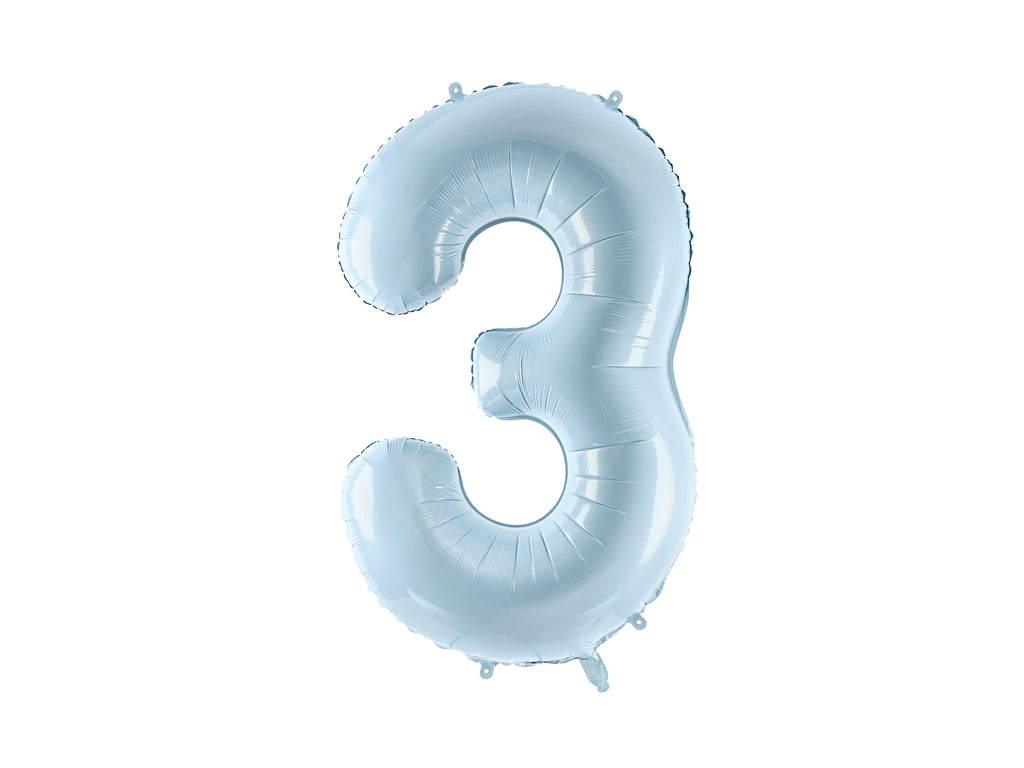 Palloncino foil Numero "72cm", Baby Blue