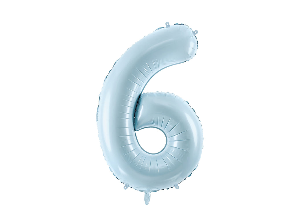Palloncino foil Numero "72cm", Baby Blue