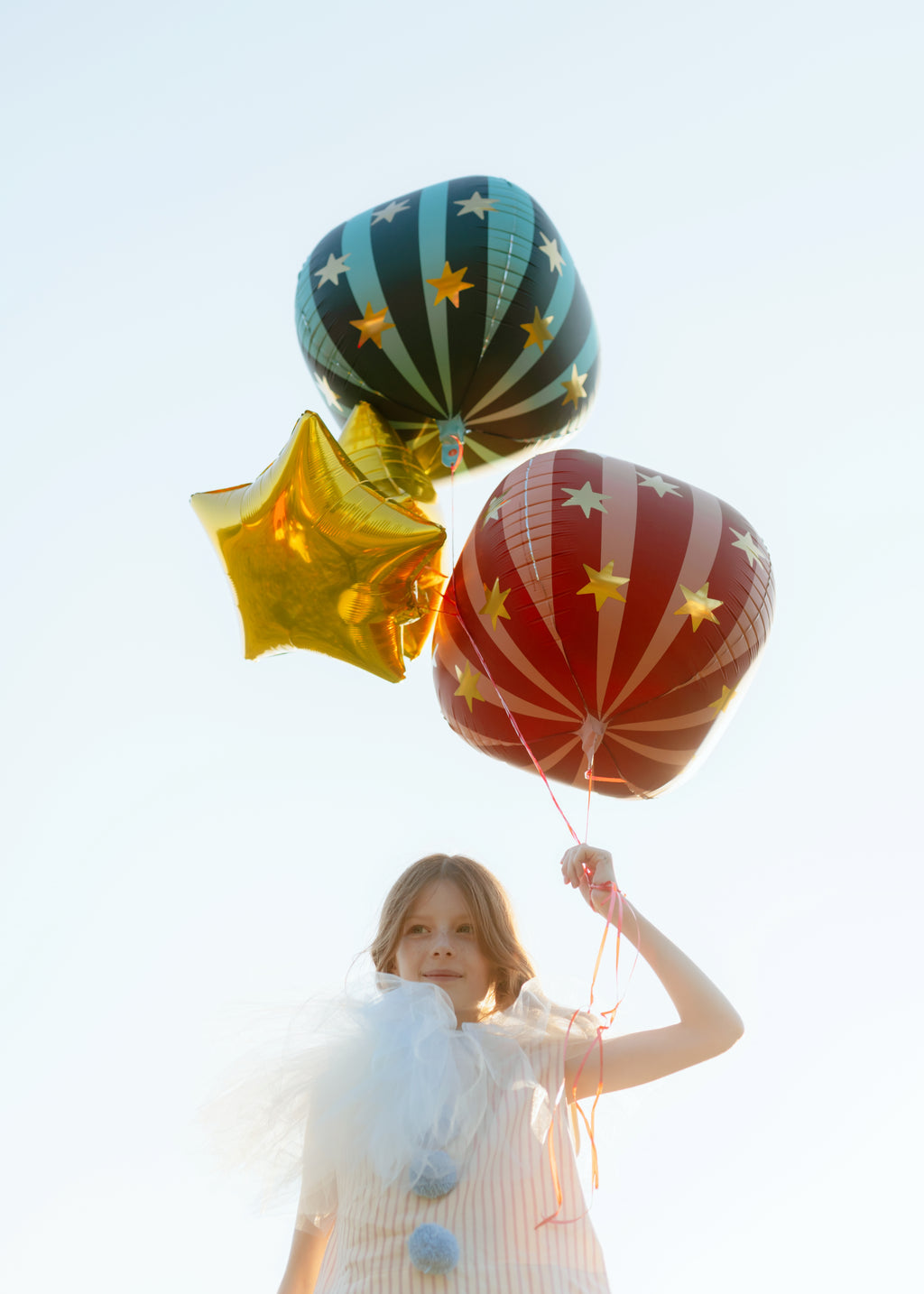 Foil balloon Starry ball 50 cm Red
