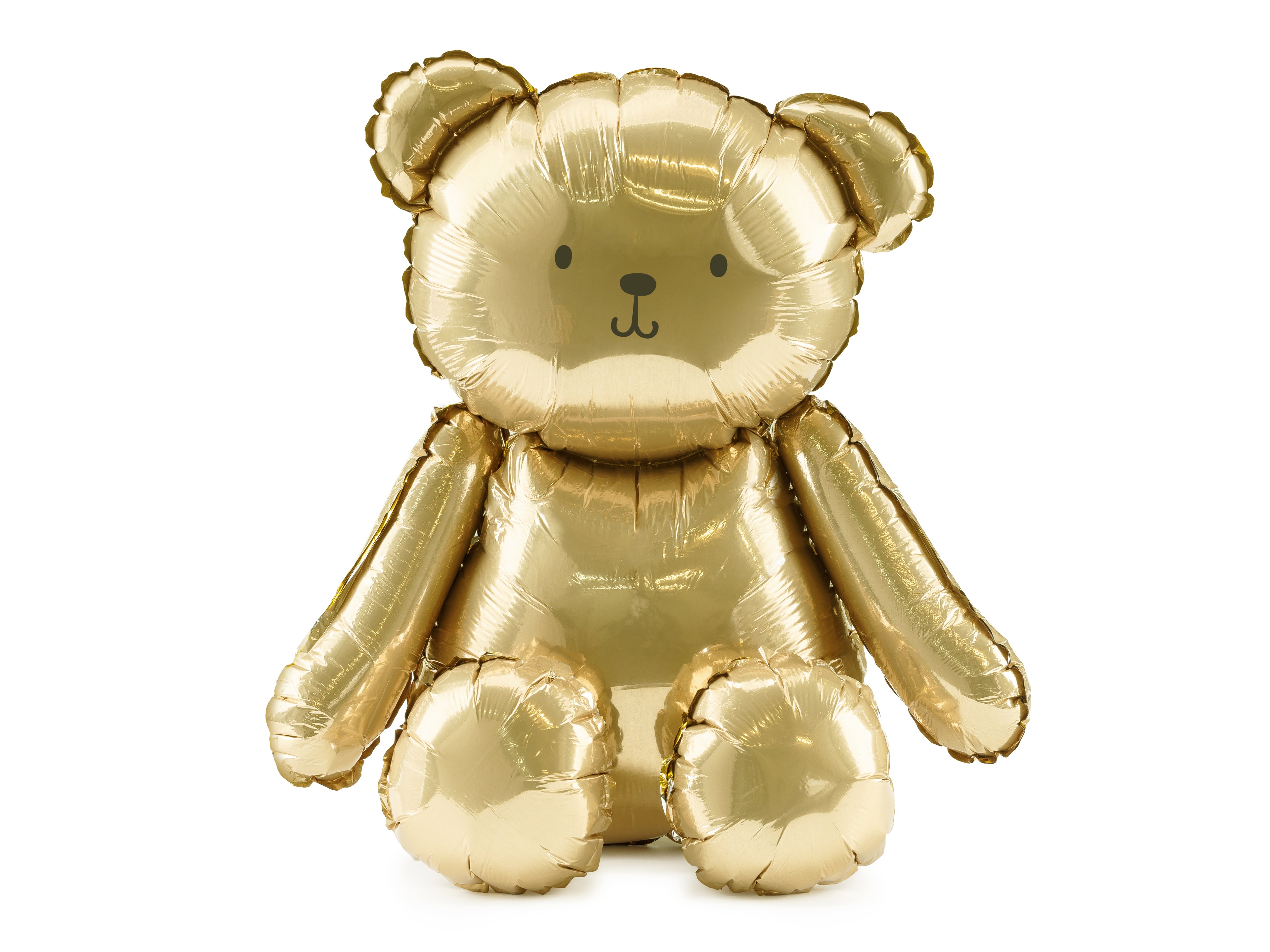 Foil balloon bear gold 38x42cm