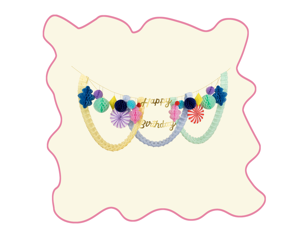 Ghirlanda Honeycomb Color Pop Happy Birthday