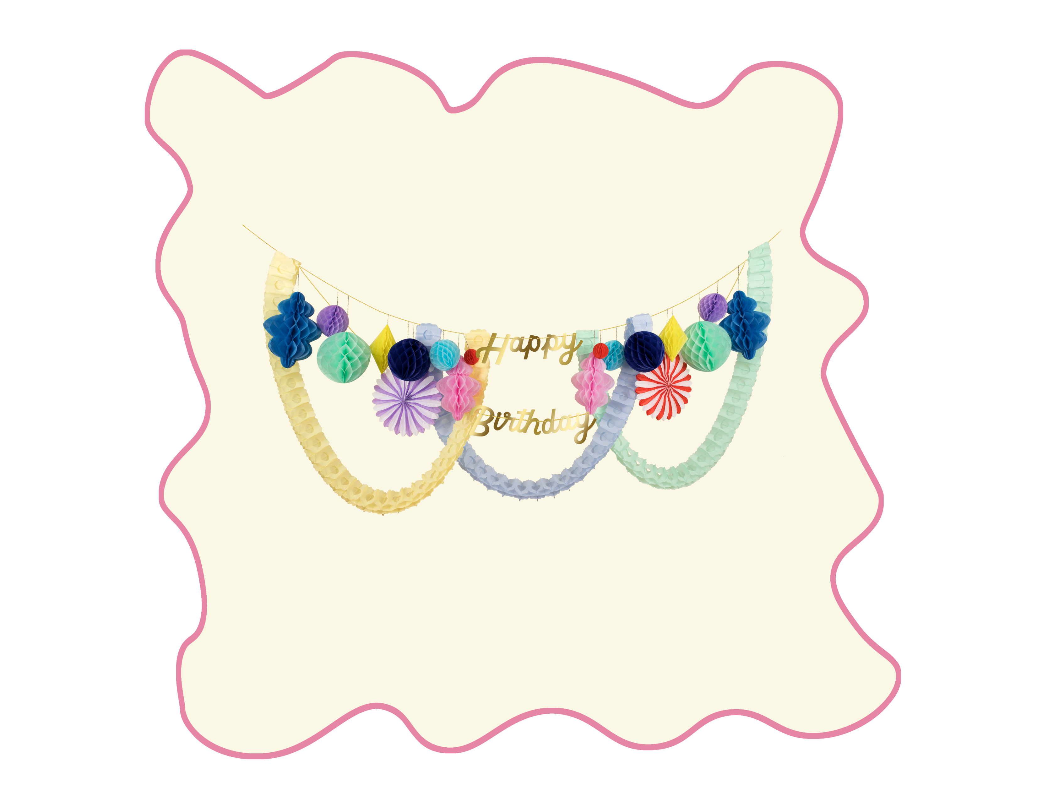 Ghirlanda Honeycomb Color Pop Happy Birthday