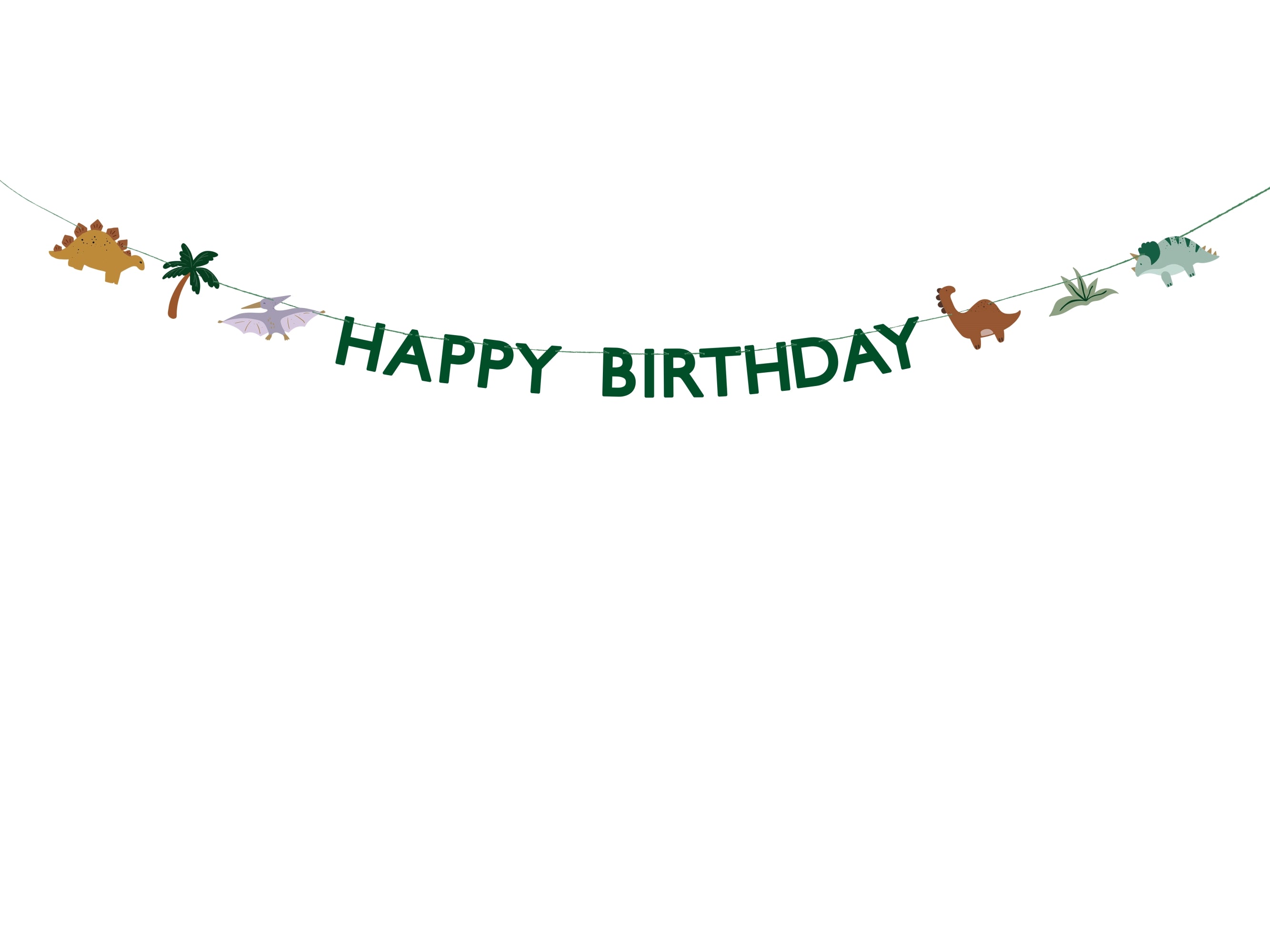 Ghirlanda Happy Birthday Dino