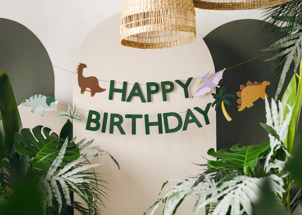 Ghirlanda Happy Birthday Dino