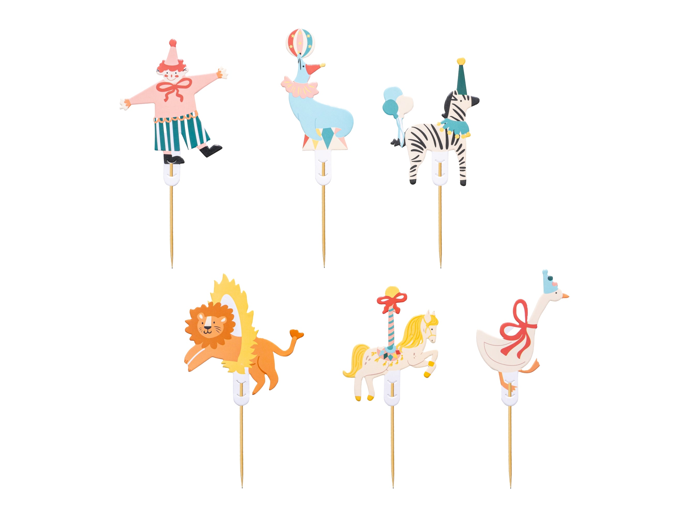 Cupcake Toppers Circus (x 6)