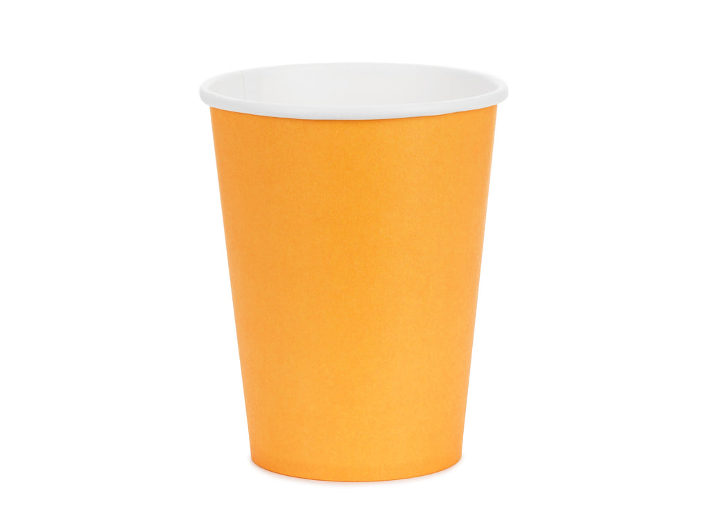 Bicchieri di Carta Arancione Chiaro 250 ml (x 6)