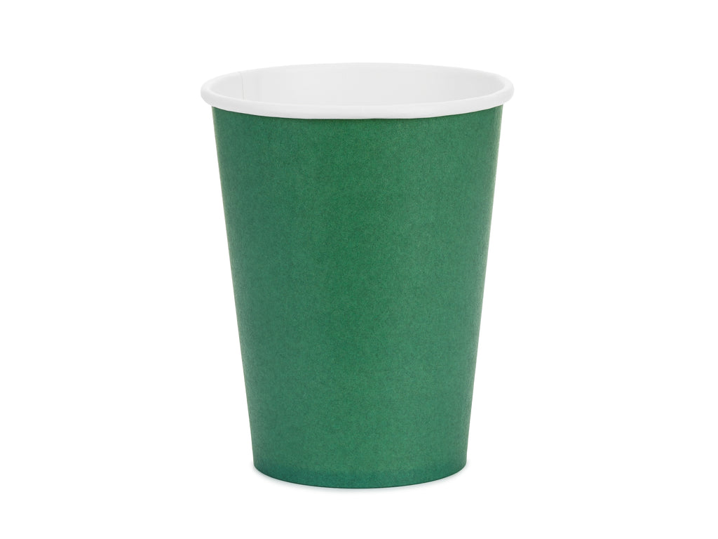 Bicchieri di Carta Verde Scuro 250 ml (x 6)