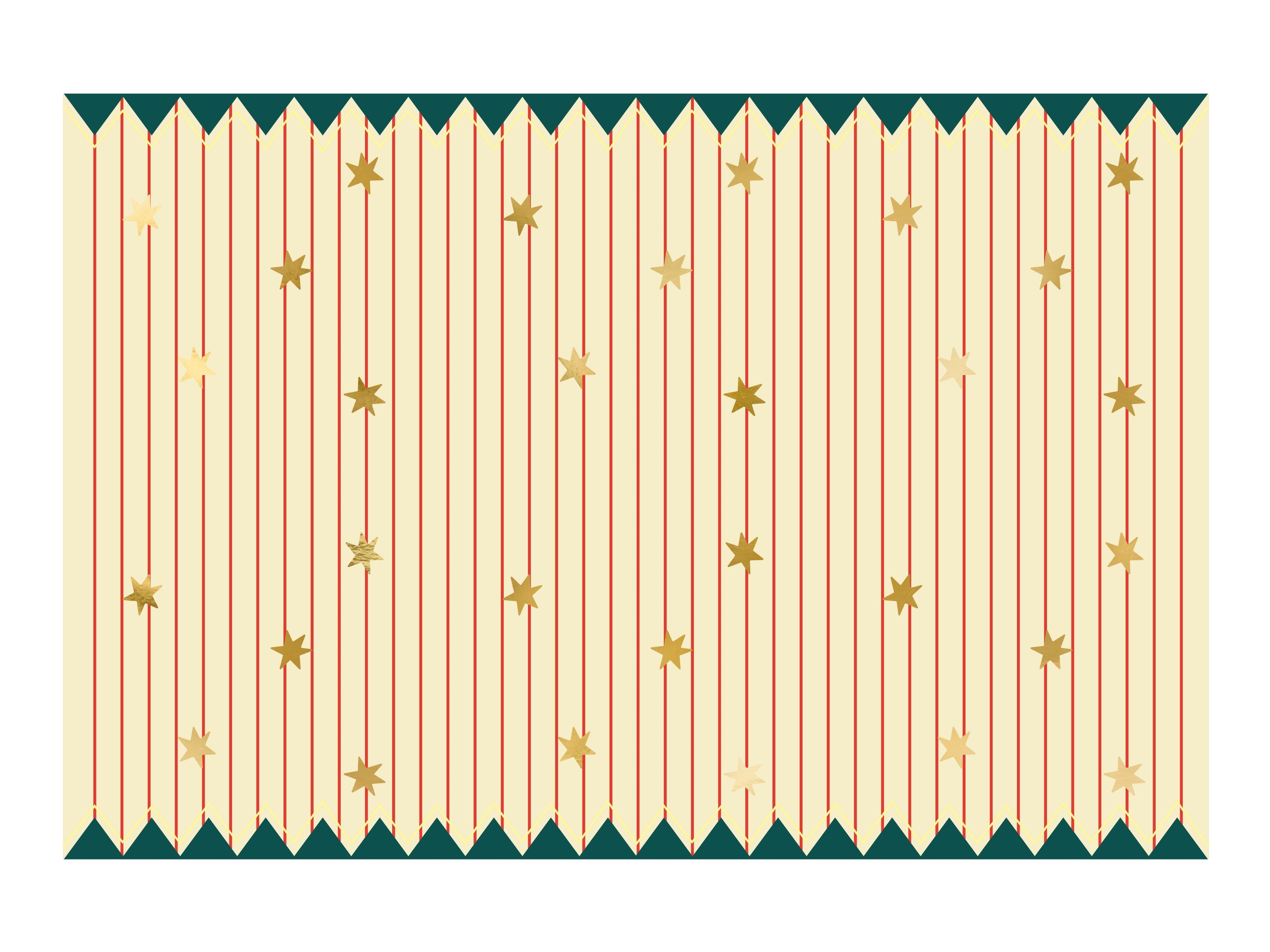Tovaglia in Carta Righe e Stelle PartyDeco