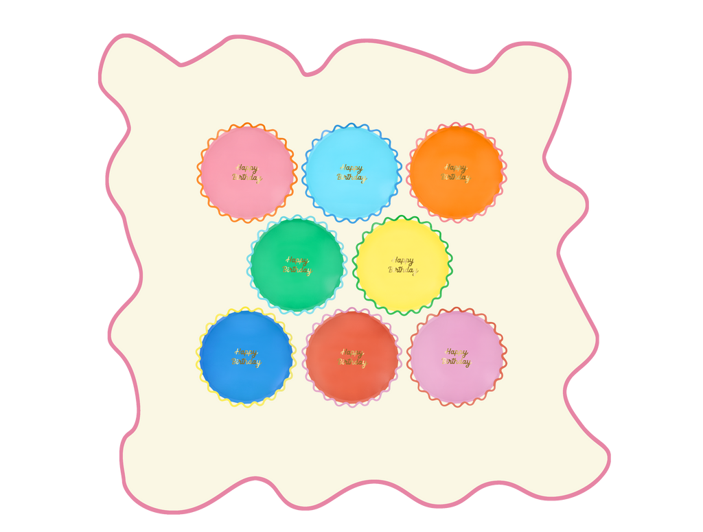 Piatti Portata Color Pop Happy Birthday