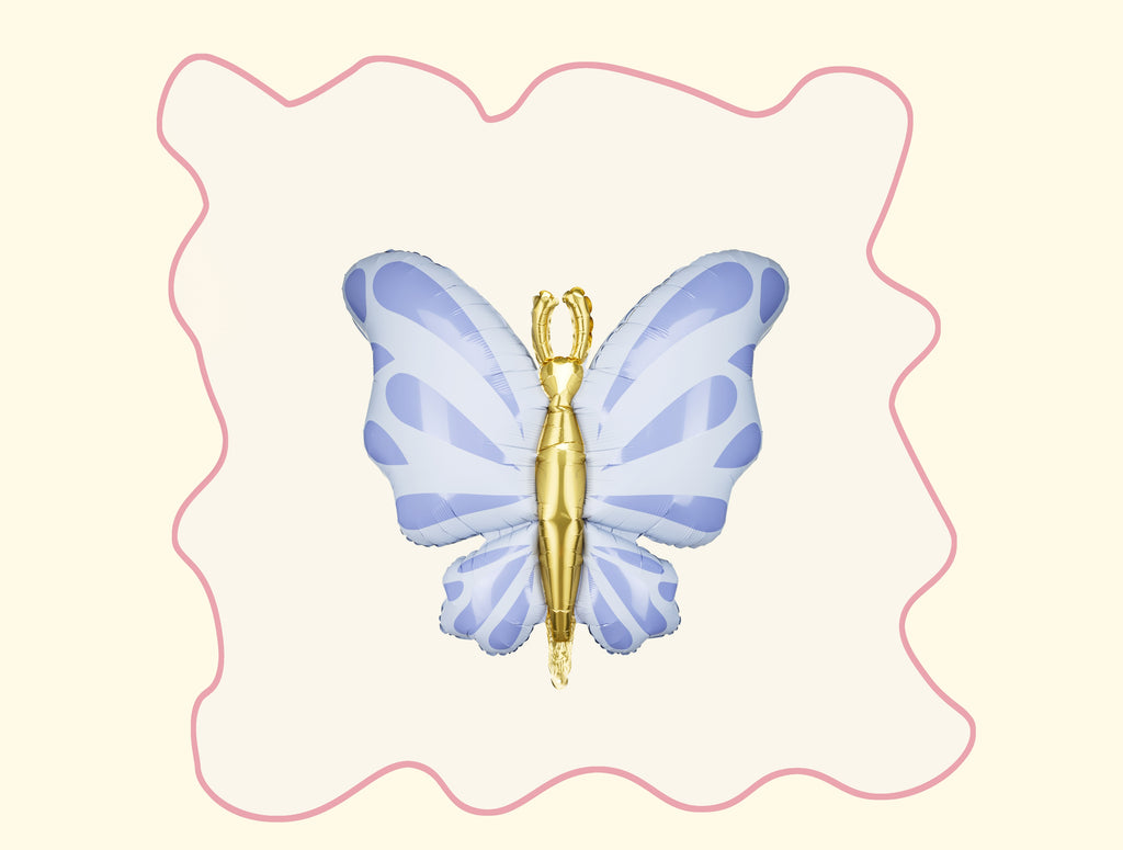 Foil Balloon Butterfly, 69x69 cm, blue