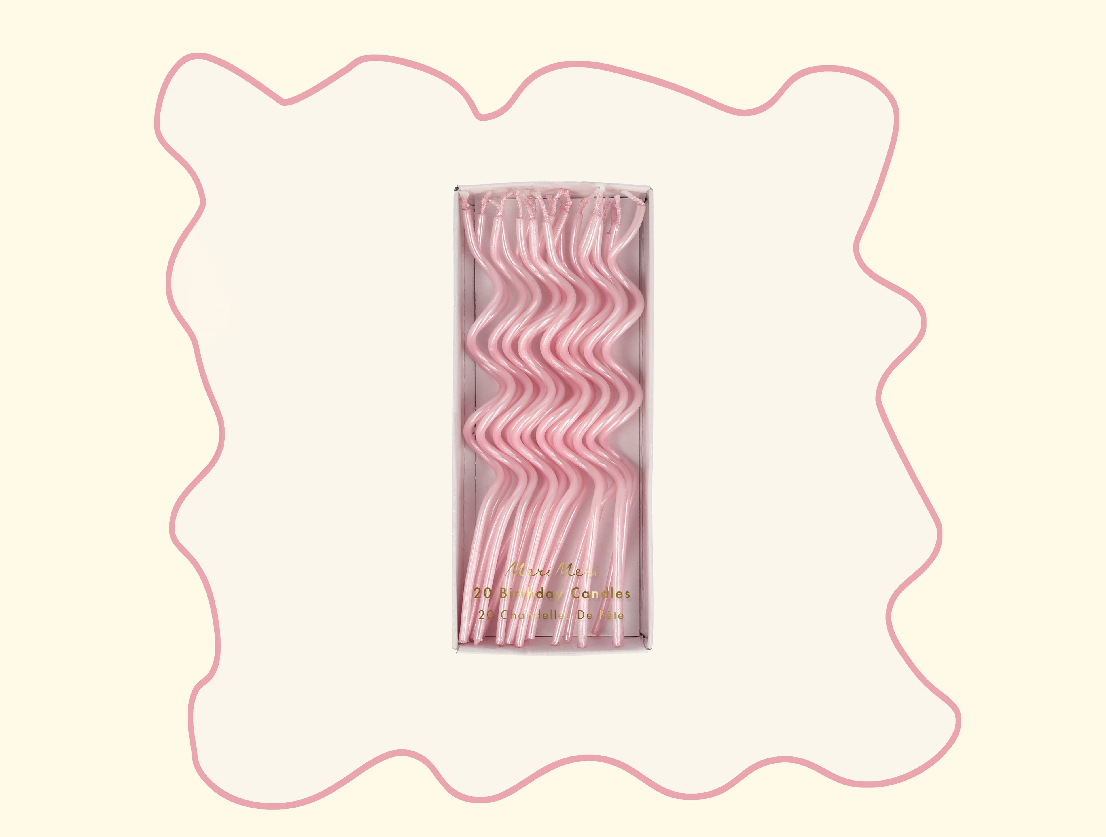 Candele swirly rosa (x20)