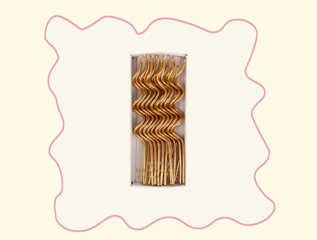 Candele swirly gold (x20)