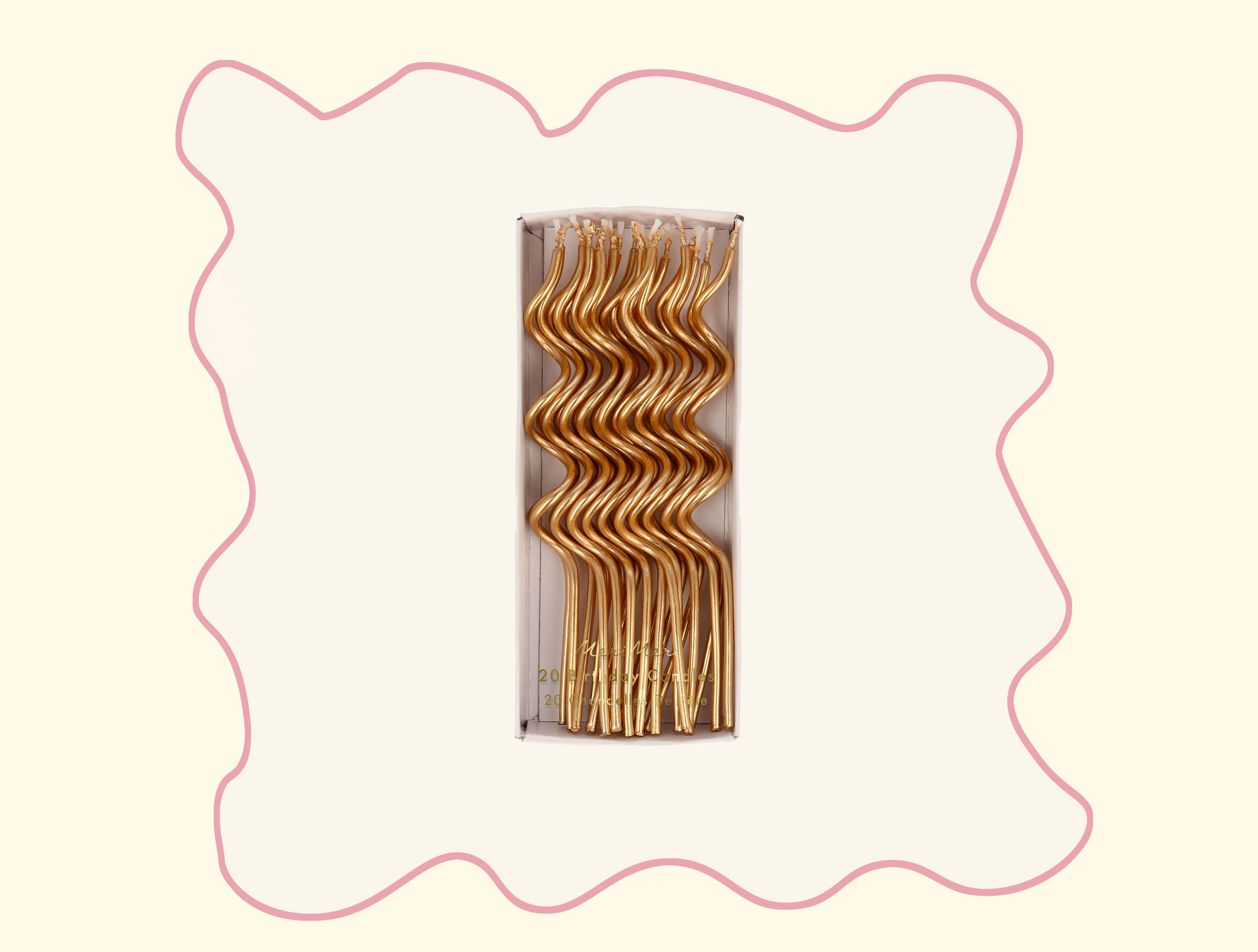 Candele swirly gold (x20)