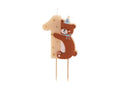 Candelina numero 1 con Teddy bear, mix, 7 cm