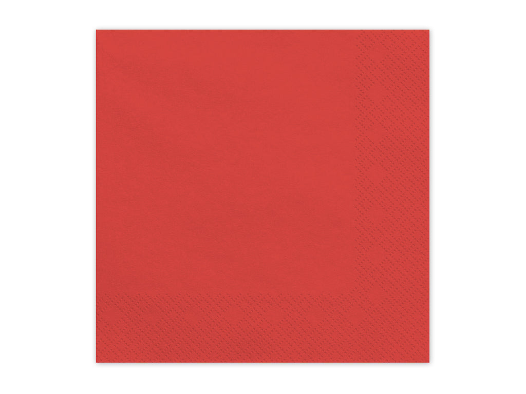 Tovaglioli di Carta Rosso Scuro 33 x 33 cm (x20)