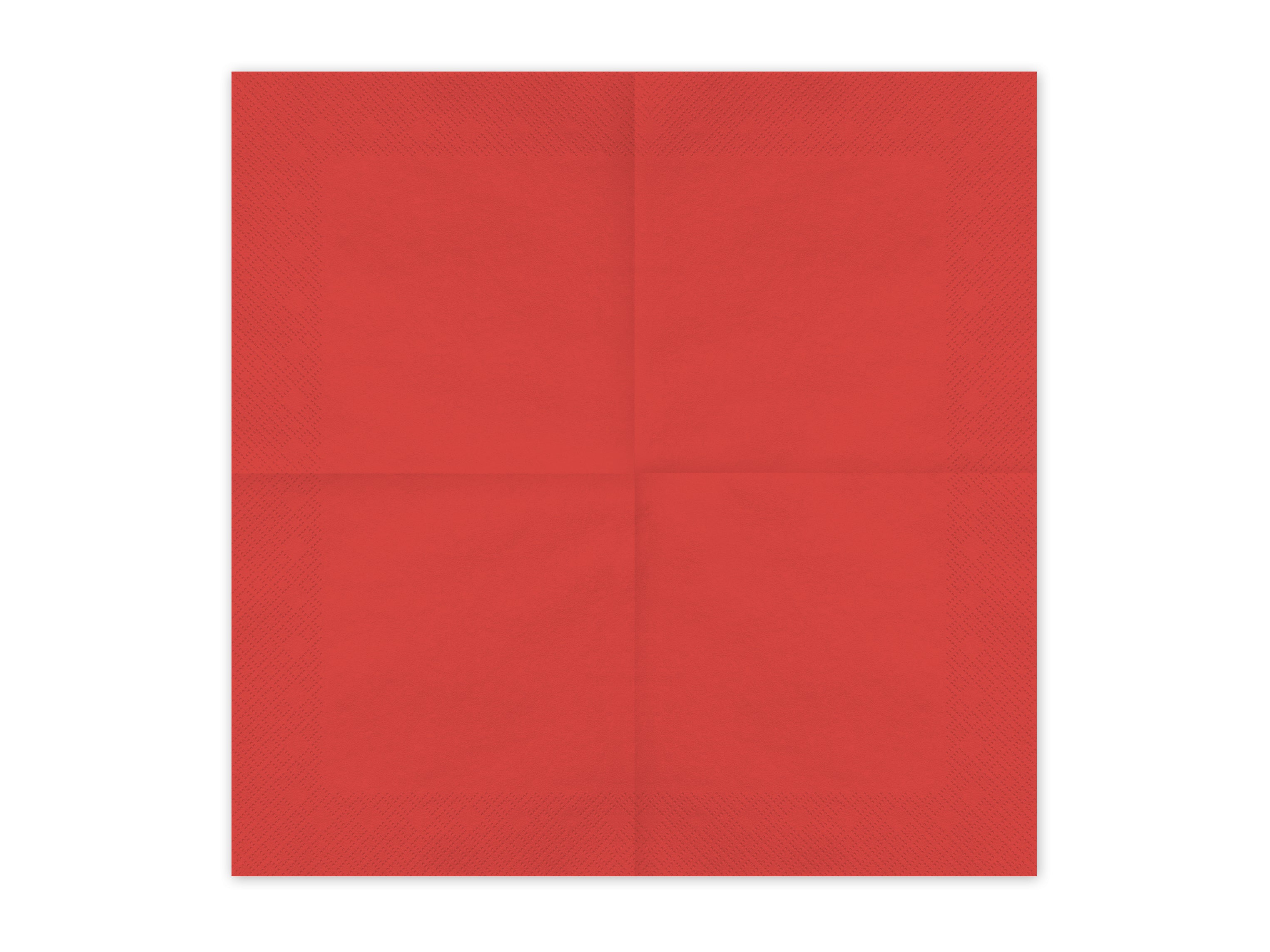 Tovaglioli di Carta Rosso Scuro 33 x 33 cm (x20)